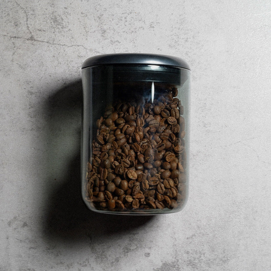 MCOFFEE vacuum airtight coffee bean container front view