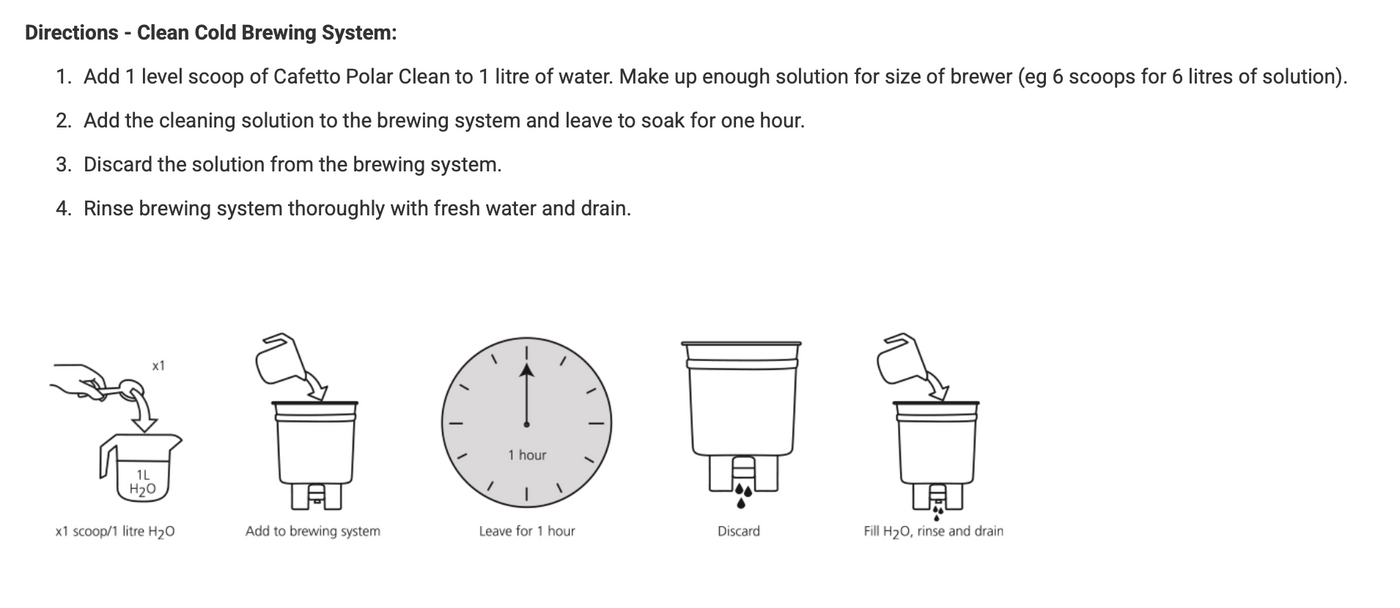 Cafetto Cold Brew Cleaner, Blender Cleaner - Polar Clean 500g